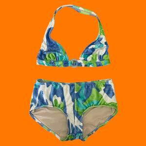 90's vintage camo crushed velvet bathing suit Size 9 california proline